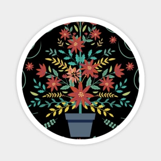 Classic Christmas: Folk Art Christmas Tree Magnet